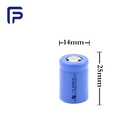 250mah 14250 Battery 3.7 V , Lithium Rechargeable Battery Deep Cycle