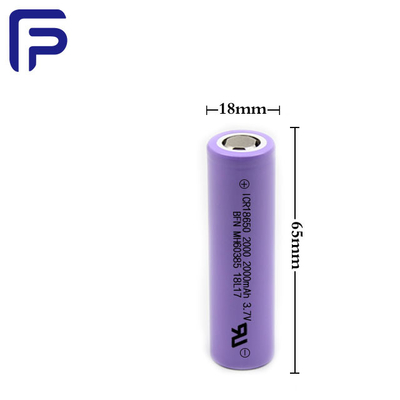 18650C Lithium Ion Battery Cells 3.7V 2000mAh Rechargeable For Power Tool